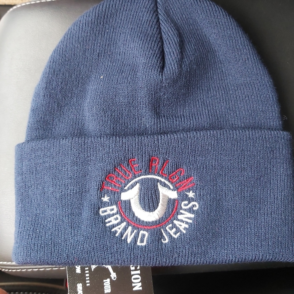 Super cute big  boys True religion  ace blue hat